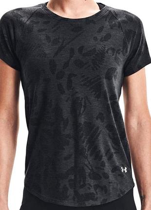 Майка/футболка женская спортивная с короткими рукавами - under armour ua shirt womens sm size grey fitted work out gym heatgear ladies.