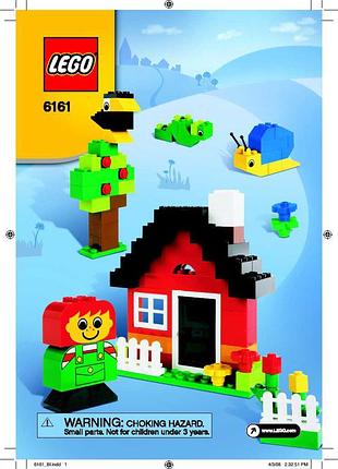 Конструктор lego набор кубиков 4+ (6161)