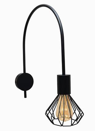 Світильник настінний msk electric diadem бра під лампу е27 з металу nl 221549 bk