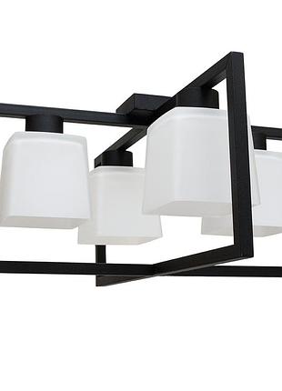 Люстра стельова msk electric boston на чотири плафони під лампу е27 nl 400230-4 bk