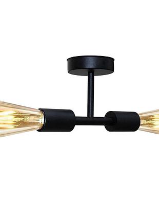 Люстра стельова msk electric asket на дві лампи е27 nl 2213-2 bk чорна
