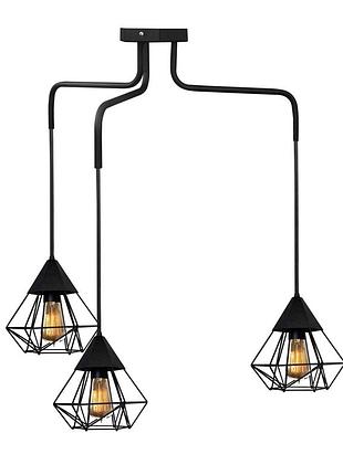 Люстра підвісна msk electric crystal у стилі лофт на три плафони nl 10535-3
