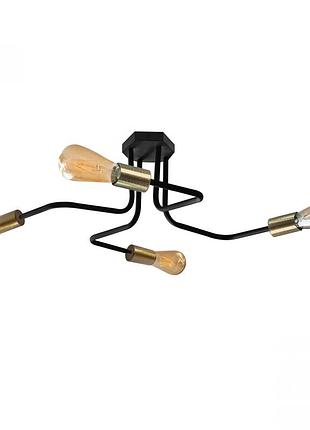 Люстра лофт msk electric maze з бронзовими патронами msk electric nl 5050/4 bk+bn