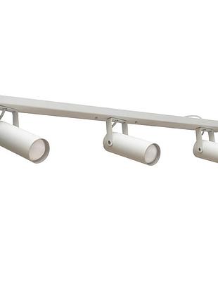 Светильник потолочный спот поворотный msk electric focus под три лампы е27 белый nl 14050-3 wh