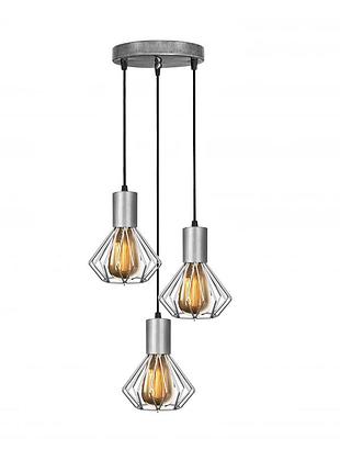 Светильник лофт msk electric diadem подвесной на круглом основании nl 2215-3r cr хром