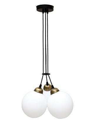 Светильник подвесной msk electric luna на три плафона шара d-150mm е27 черный pl 202612-3r bk