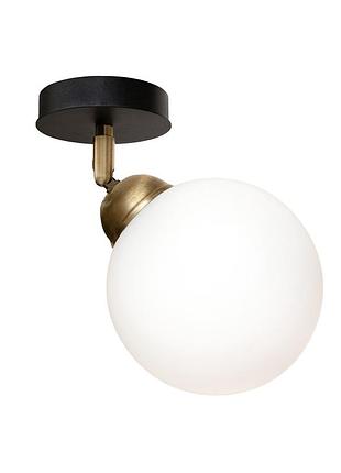 Светильник настенно-потолочный msk electric luna на один плафон шар под лампу е27 pl 20261-1 bk