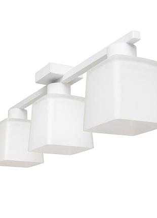 Люстра потолочная на три плафона msk electric sakura под лампы е27 белая nl 16510-3 wh