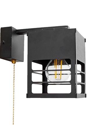 Бра в стилі лофт msk electric urban під лампу е27 nl 2310-1 bk