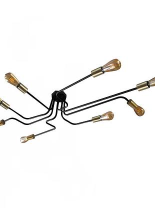 Люстра лофт msk electric maze з бронзовими патронами msk electric nl 13060/8 bk+bn