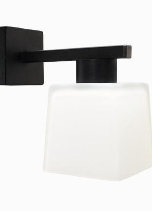 Бра msk electric sakura світильник настінний під лампу е27 чорна nl 16510-1 bk