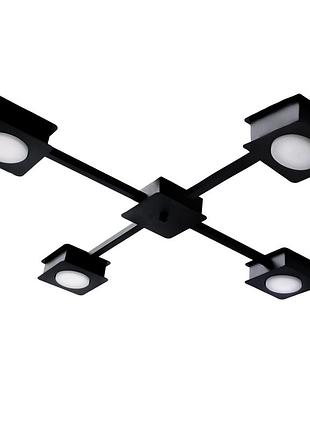 Люстра стельова msk electric space на чотири плафони під лампи gx53 чорна nl 12040-4 bk