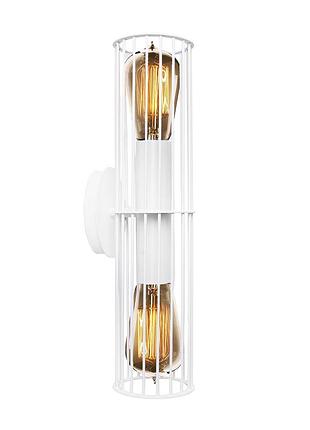 Бра под две лампы е27 msk electric malta настенный светильник в стиле лофт nl 1040 wh