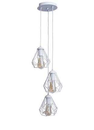 Светильник подвесной в стиле лофт msk electric milan nl 538-3r wh