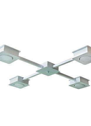 Люстра потолочная msk electric space на четыре плафона под лампы gx53 nl 12040-4 wh белый