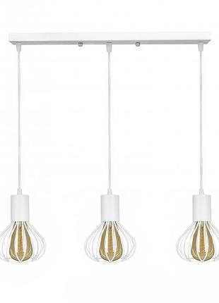 Светильник лофт подвесной на планке msk electric lotus белый nl 1415-3w