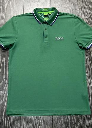 Hugo boss мужская футболка поло коттон оригинал с логотипом классическая m