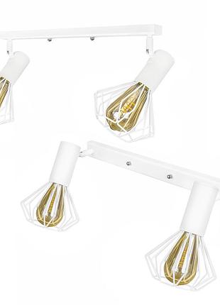 Светильник лофт msk electric diadem настенно-потолочный nl 22151-2w белый
