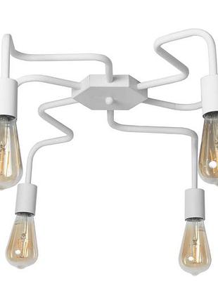 Люстра лофт msk electric laminari стельова на шість ламп nl 17503-6 wh