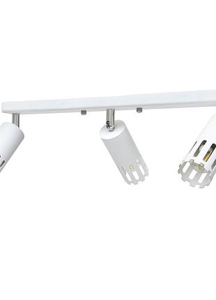 Светильник потолочный msk electric teramo спот поворотный на три плафона белый nl 180501-3 wh