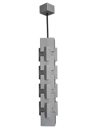 Світильник підвісний msk electric norden під лампу е27 сірий муар mr 4280 gr