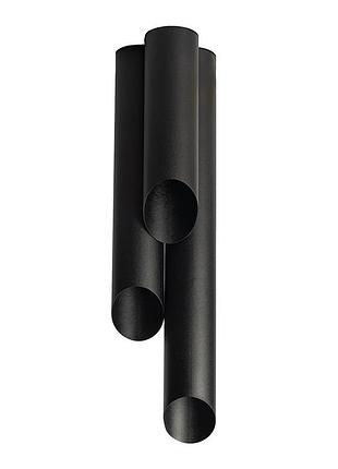 Світильник стельовий msk electric slice під три лампи е27 nl 382819 bk+bk