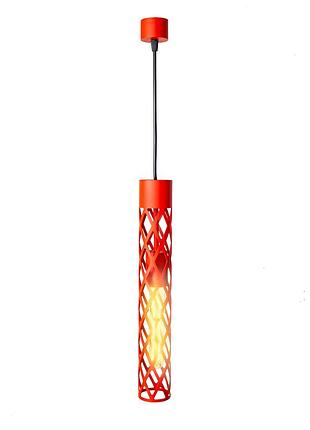 Светильник подвесной msk electric flow в стиле лофт под лампу е27 красный nl 6041 rd