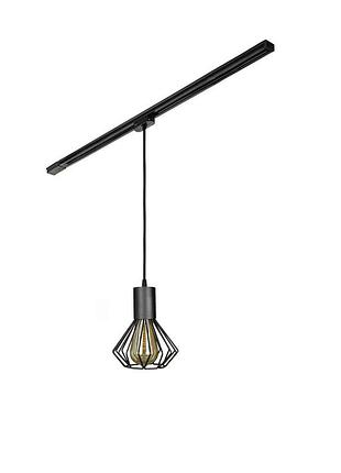 Светильник трековый msk electric diadem подвес под лампу е27 черный nt 2215 bk