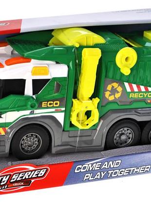 Машина мусоровоз rj2819 инерционная, озвученная, со светом, в коробке yg toys