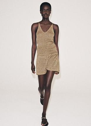 Розкішний літній костюм zara шорти та майка