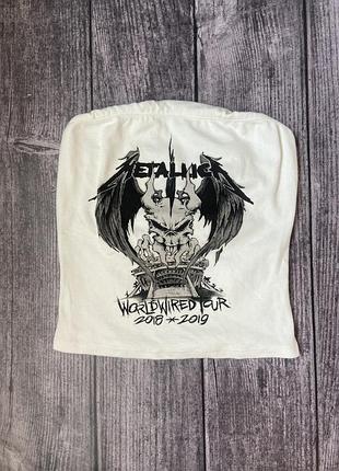 Жіночий топ-бандо   metallica bershka