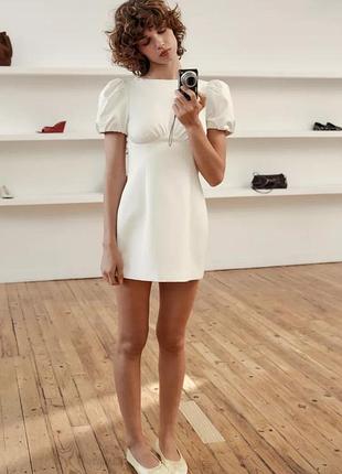 Сукня плаття сарафан біла міні zara зара