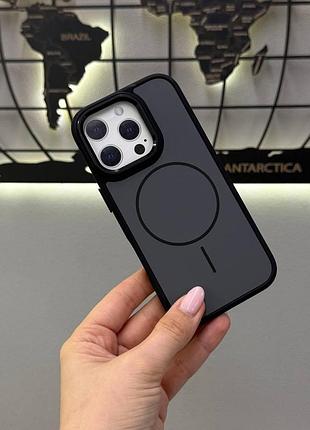 Противоударный чехол-накладка для iphone 16 pro с magsafe, чехол-накладка с magsafe для iphone 16 pro (черный)