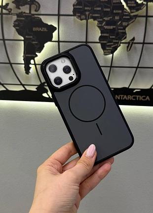 Противоударный чехол-накладка для iphone 15 pro max с magsafe, чехол-накладка с magsafe для iphone 15 pro max (черный)