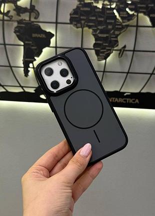Противоударный чехол-накладка для iphone 15 pro с magsafe, чехол-накладка с magsafe для iphone 15 pro (черный)