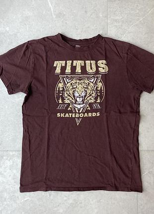 Футболка titus skateboards tiger art t-shirt small