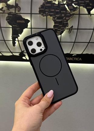 Противоударный чехол-накладка для iphone 14 pro max с magsafe, чехол-накладка с magsafe для iphone 14 pro max (черный)