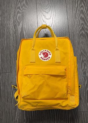 Fjallraven kanken оригінал крутий міський або туристичний рюкзак сумка яскравого жовтого коліру жовтий розмір стандартний