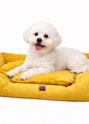 Лежак для тварин diego rest lux, розмір 60*40 гірчичний