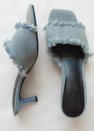 Джинсовые мюли kitten heel от primark &amp; ritaora