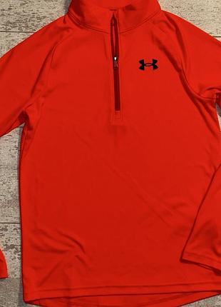 Спортивний помаранчевий лонгслів under armour