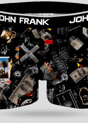 Черные мужские трусы модальные боксеры john frank jfbmod107 xxl(54)