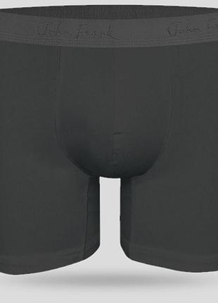 Трусы мужские черные однотонные модальные удлиненные боксеры john frank jfbmod10long bl xxl
