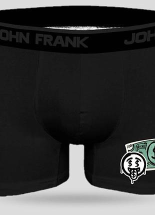 Труси чоловічі чорні модальні боксери john frank jfbdmod134