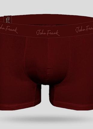 Мужские трусы боксеры john frank jfbmod10 burg модал, удобное брендовое нижнее белье для мужчины l