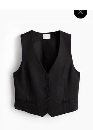 Чорний костюмний жилет h&m в ідеальному стані