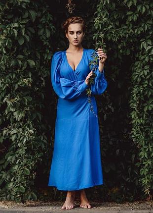 Сукня h&m  на запах з довгим рукавом