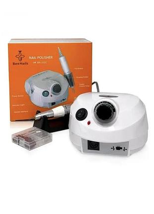 Фрезер для маникюра и педикюра bee nails-202c белый без педали 65 w, 45000 об/мин