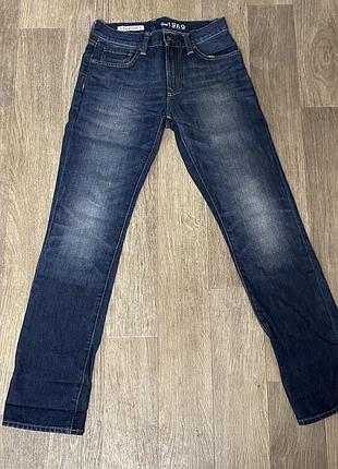 Джинси gap 1969 blue denim standard straight jeans, чоловічі, прямий крій, класичний синій денім, 5 кишень.