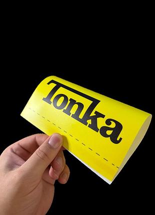 Наклейка - бирка на авто " tonka " - бирка - мини-этикетка - подарок на авто - декорация на авто